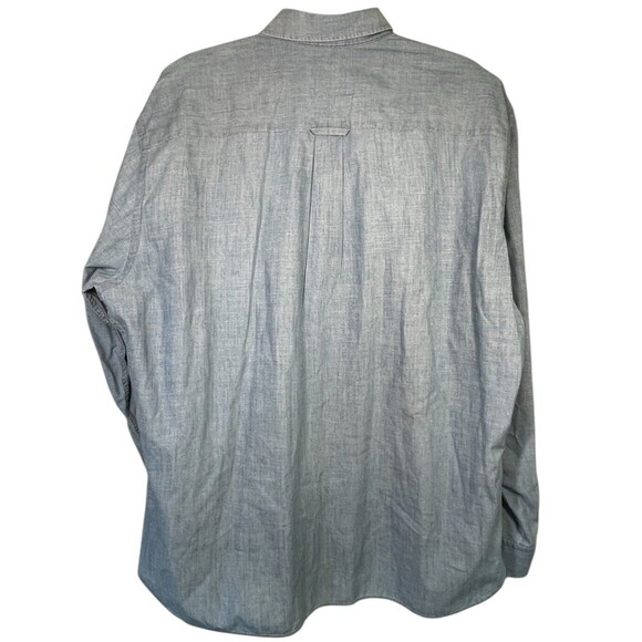 Peter Millar Blue Denim Chambray Shirt Long Sleeve Button Down Size XL‎ Distress - Picture 2 of 11